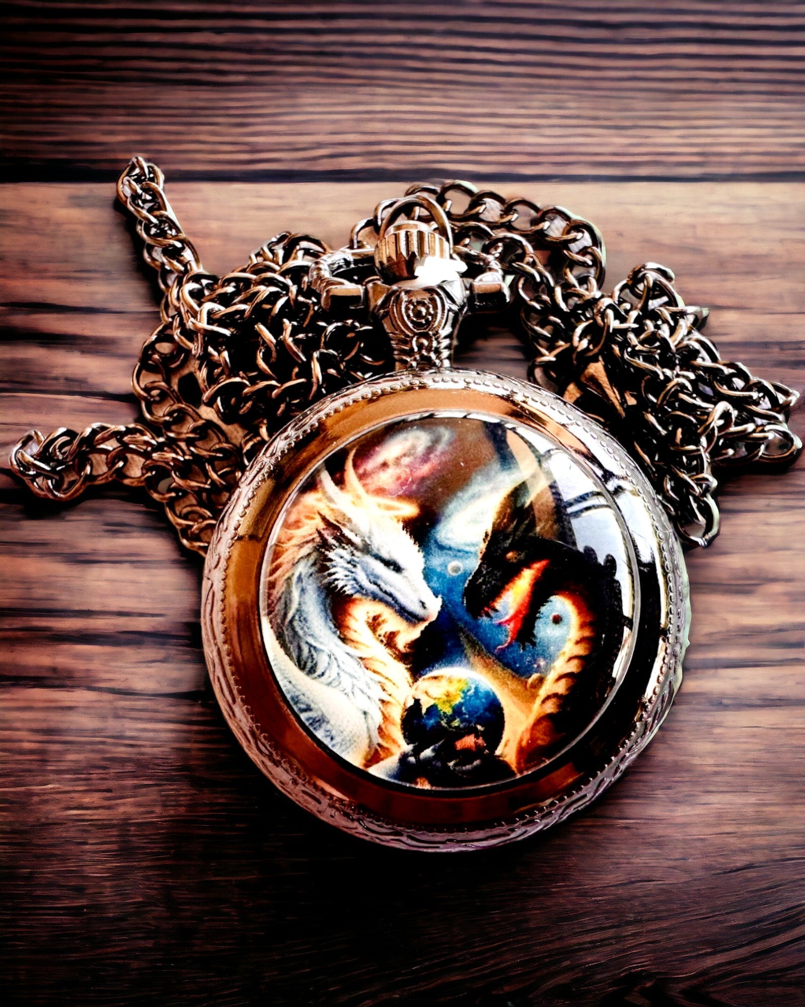 Taschenuhr Quarz "Legendäres Universum" mit Gravuroption