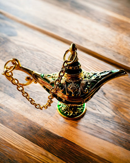 Malutka 4 cm Magische Lampe Aladins, Schlüsselanhänger, 6 Farbvarianten - Verzauberte Erinnerungen, Personalisierung mit Gravur