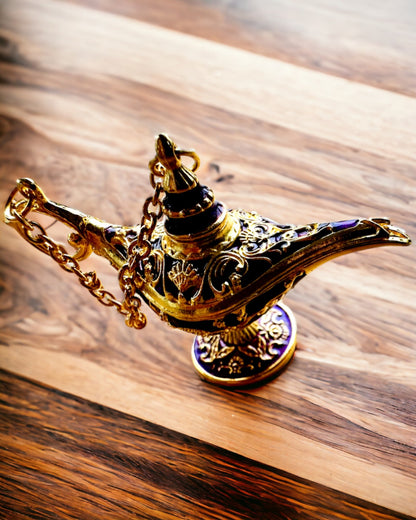 Malutka 4 cm Magische Lampe Aladins, Schlüsselanhänger, 6 Farbvarianten - Verzauberte Erinnerungen, Personalisierung mit Gravur