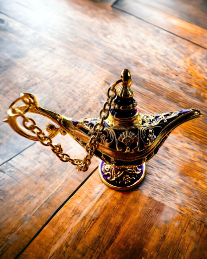 Malutka 4 cm Magische Lampe Aladins, Schlüsselanhänger, 6 Farbvarianten - Verzauberte Erinnerungen, Personalisierung mit Gravur