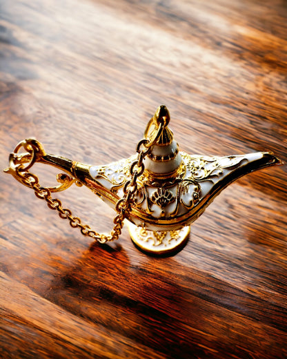 Malutka 4 cm Magische Lampe Aladins, Schlüsselanhänger, 6 Farbvarianten - Verzauberte Erinnerungen, Personalisierung mit Gravur
