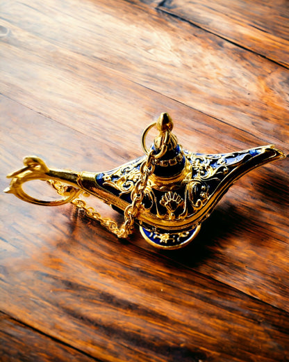 Malutka 4 cm Magische Lampe Aladins, Schlüsselanhänger, 6 Farbvarianten - Verzauberte Erinnerungen, Personalisierung mit Gravur