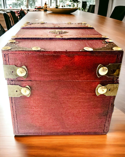 Holzkiste 'Piraten-Schatztruhe' – Vintage-Schmuck- und Krimskramskiste