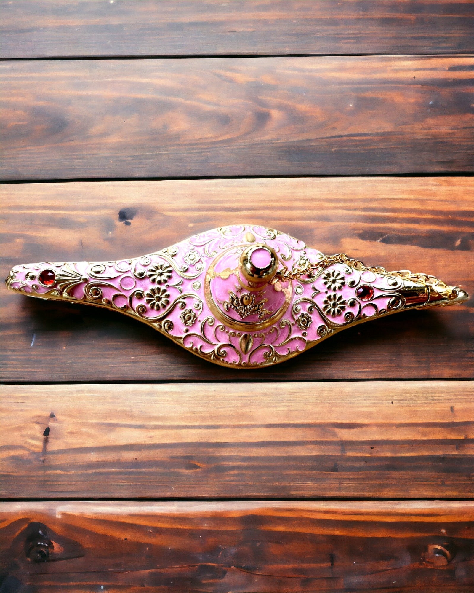 Magische Aladins Lampe mit Gravuroption - Variante Rosa, durchzogen mit Gold