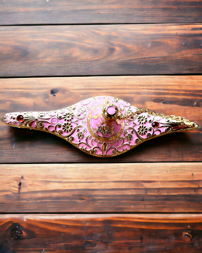 Magische Aladins Lampe mit Gravuroption - Variante Rosa, durchzogen mit Gold