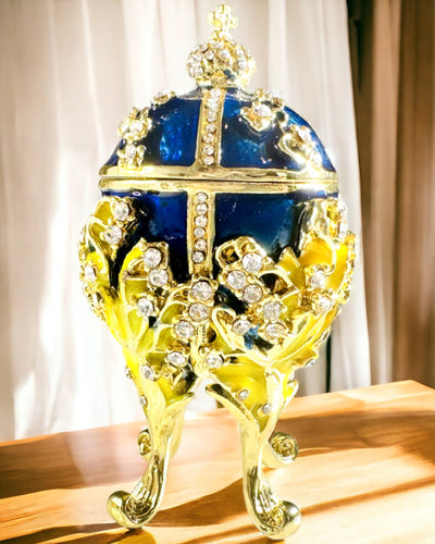 Schmuckkästchen 'Kaiserliches Ei' Faberge – Vintage-Stil, Dekorative Aufbewahrungsbox für Accessoires