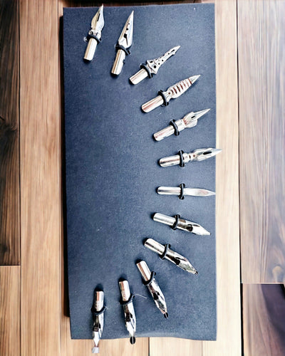 Exklusives Kalligrafie-Set, Tauchfederhalter und Tinten-Set, Personalisierung mit Gravur