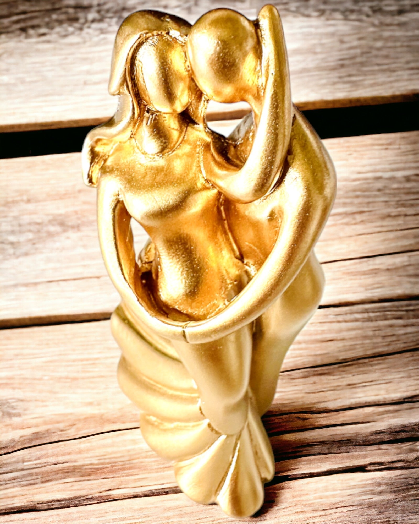 Goldener Tanz der Liebe - Kleine Dekorationsfigur mit Gravuroption