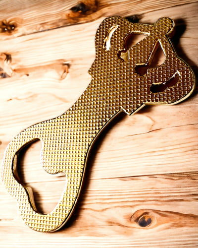 Flaschenöffner Krone des Königs - Farbe Gold, Möglichkeit der Personalisierung mit Gravur