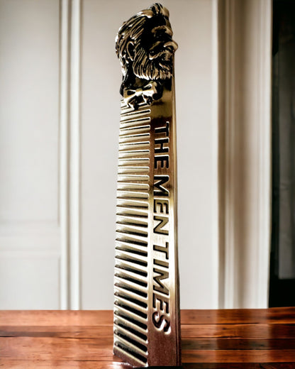 GroomMaster - Eleganter Metallkamm mit Gravur, personalisierte Gravur