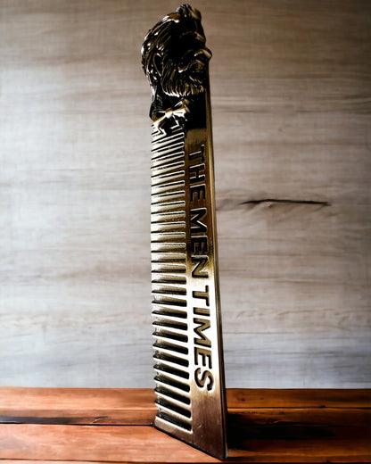 GroomMaster - Eleganter Metallkamm mit Gravur, personalisierte Gravur