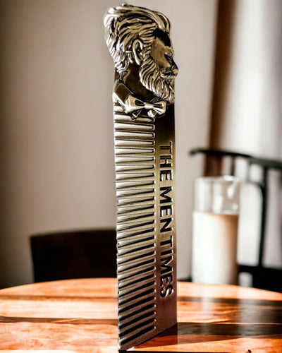 GroomMaster - Eleganter Metallkamm mit Gravur, personalisierte Gravur