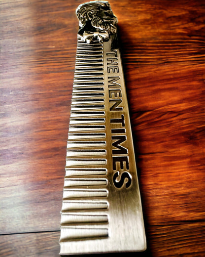 GroomMaster - Eleganter Metallkamm mit Gravur, personalisierte Gravur