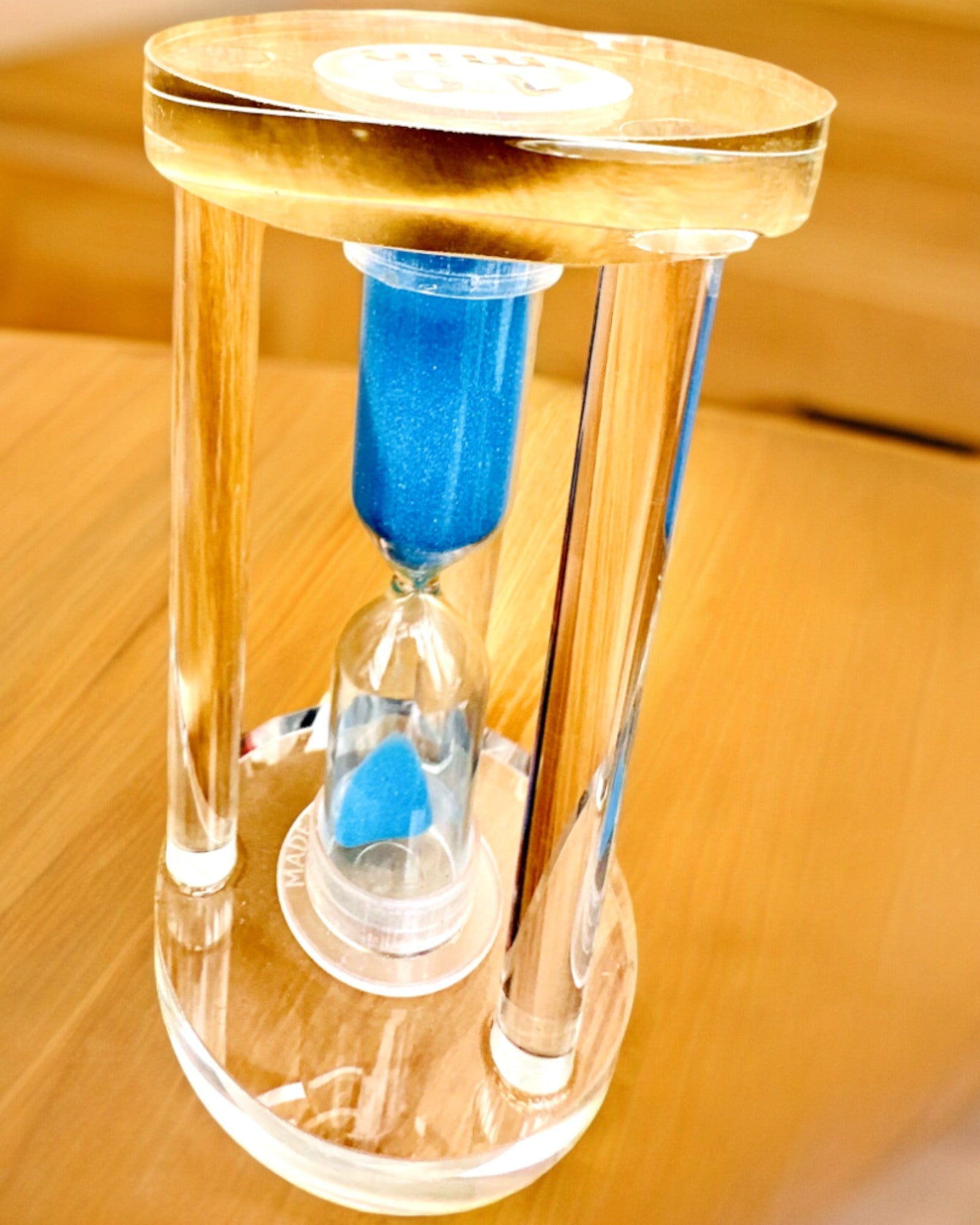 Sanduhr „Blue Elegance“, 10 cm hoch, misst 10 Minuten Zeit