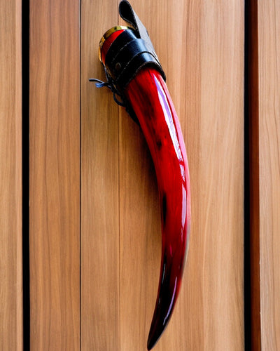 Kriegerhornbecher - Rot - mit Gravur personalisierbar