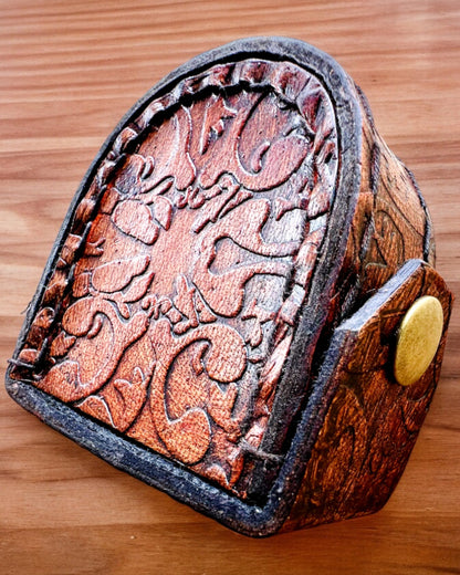 Elegantes Maharadscha-Etui für Taschenuhr oder Kompass - Personalisierung mit Gravur möglich