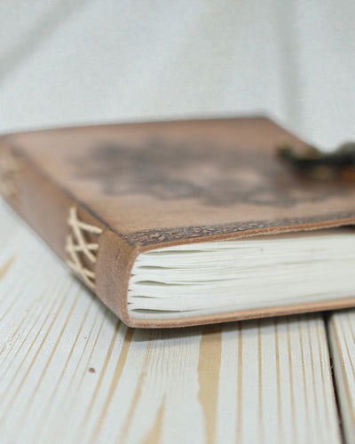 Sylva Spirit – Leder-Notizbuch Grünmann mit Metallverschluss