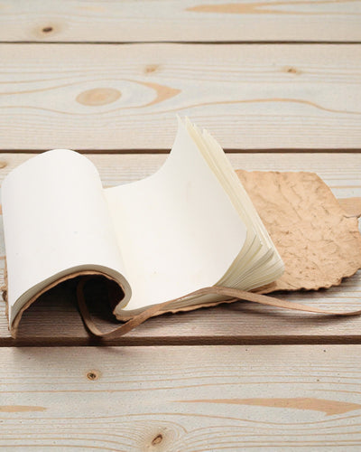 Aufrollbares Reise-Notizbuch aus Leder – Natur (21 x 15 cm)