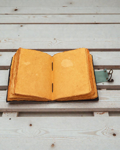 Leder-Notizbuch Mondphasen Luna Mystica – 13 × 18 cm