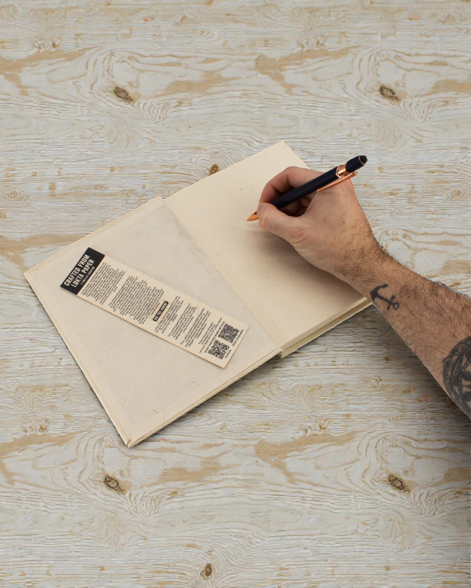 Großes Notizbuch Lokta Inspirationen – Schreib es auf (21 x 15 cm, 45 Blätter)