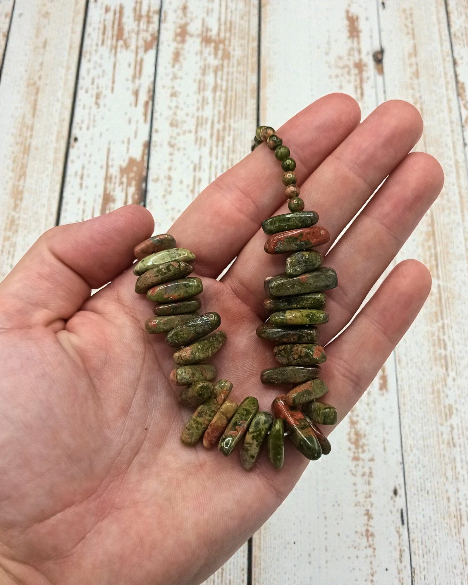 Longstone Edelstein-Halskette – Moosachat