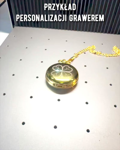 Goldfarbene Taschenuhr mit Gravurmöglichkeit