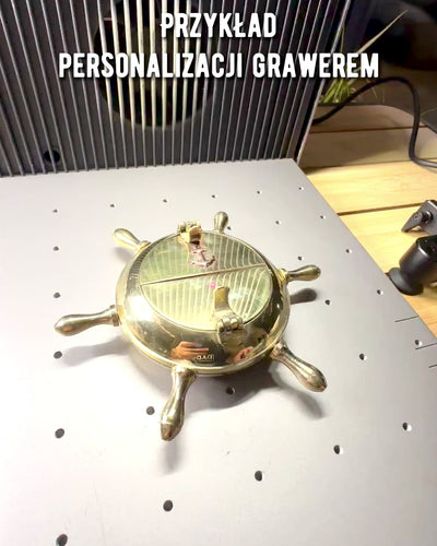 Messing-Kapitäns-Aschenbecher - Option zur Personalisierung als Geschenk mit Gravur, handgefertigt