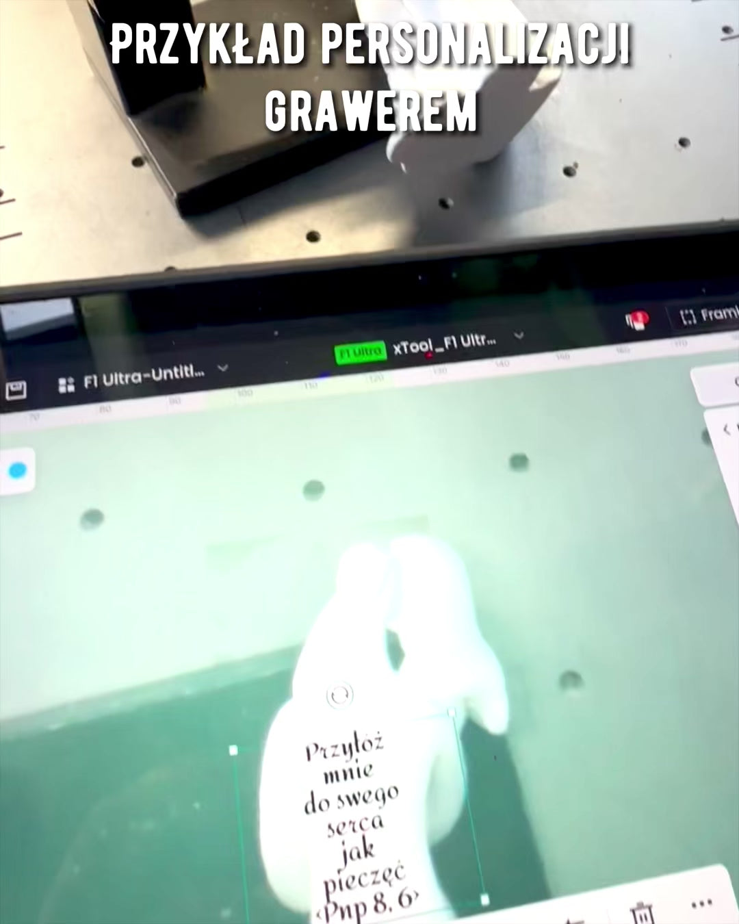 Elegante Verbindung - Kleine Dekorationsfigur mit Gravuroption - Farbe Weiß