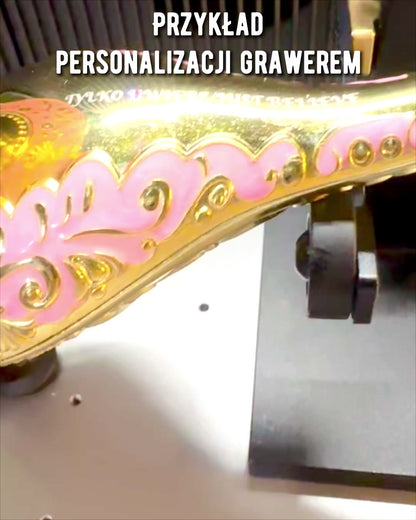 Magische Aladins Lampe mit Gravuroption - Variante Rosa, durchzogen mit Gold