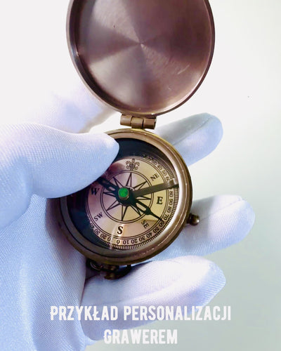 Kompass Indischer Odysseus – Retro-Entdecker-Perle - Möglichkeit zur Gravur