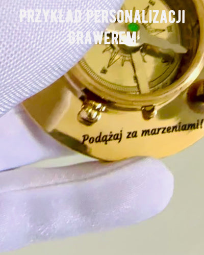 Navigationskompass mit Sextant und Personalisierungsmöglichkeit - Maritim XL
