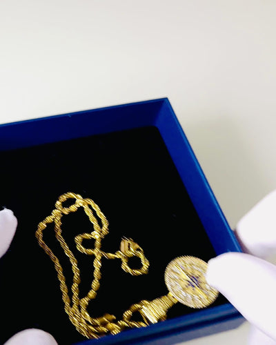 Glamour-Halskette mit Kompass-Anhänger und Zirkonia für Damen und Herren - 2 Varianten zur Auswahl, Personalisierung mit Gravur als Geschenk