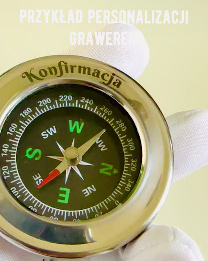 Kompass aus Edelstahl – Wasserdicht und personalisiert