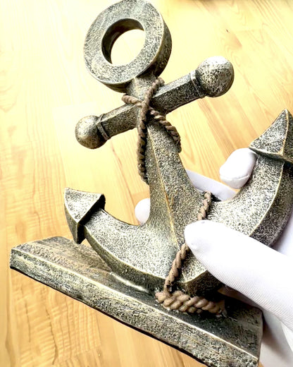 Rustikale Ankerskulptur aus Harz - "Meereslegende", Ankerpersonalisierung mit Gravur