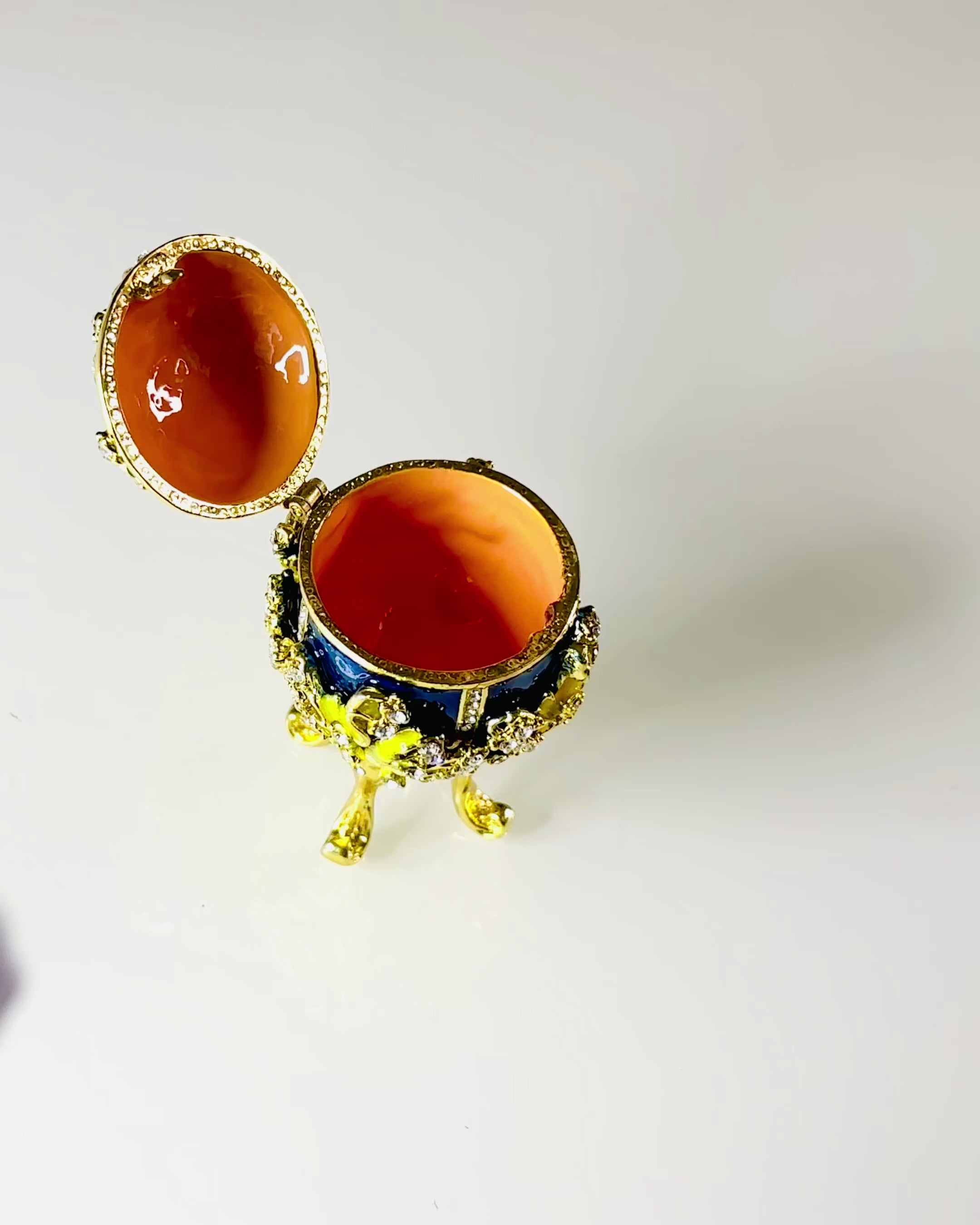 Schmuckkästchen 'Kaiserliches Ei' Faberge – Vintage-Stil, Dekorative Aufbewahrungsbox für Accessoires