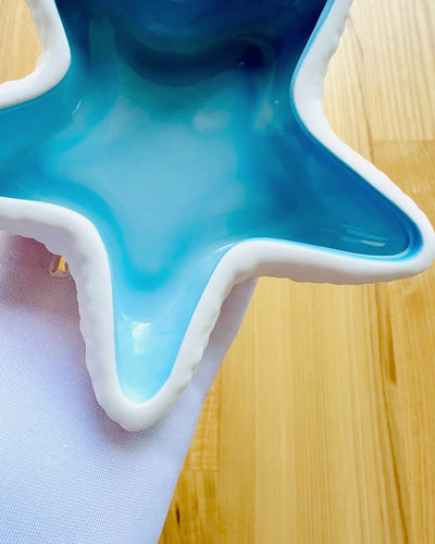 Keramikschale "Sternenglanz" - 14 cm Breite - als Geschenk, Personalisierung mit Gravur