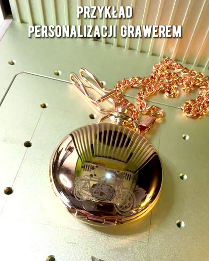 Taschenuhr im klassischen Stil – Roségold, Vintage-Eleganz