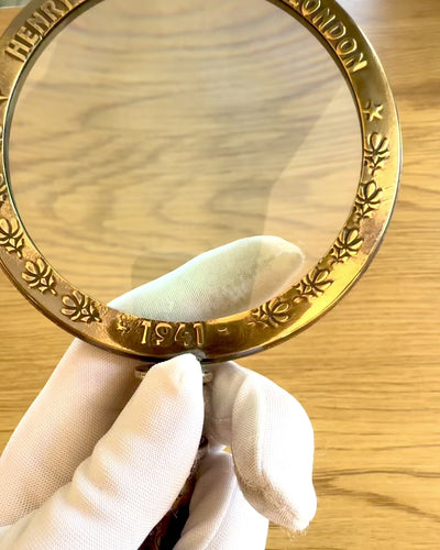 Messinglupe Navigator 1941 mit Ledertasche – Handgefertigt, Premium, personalisierbar als Geschenk