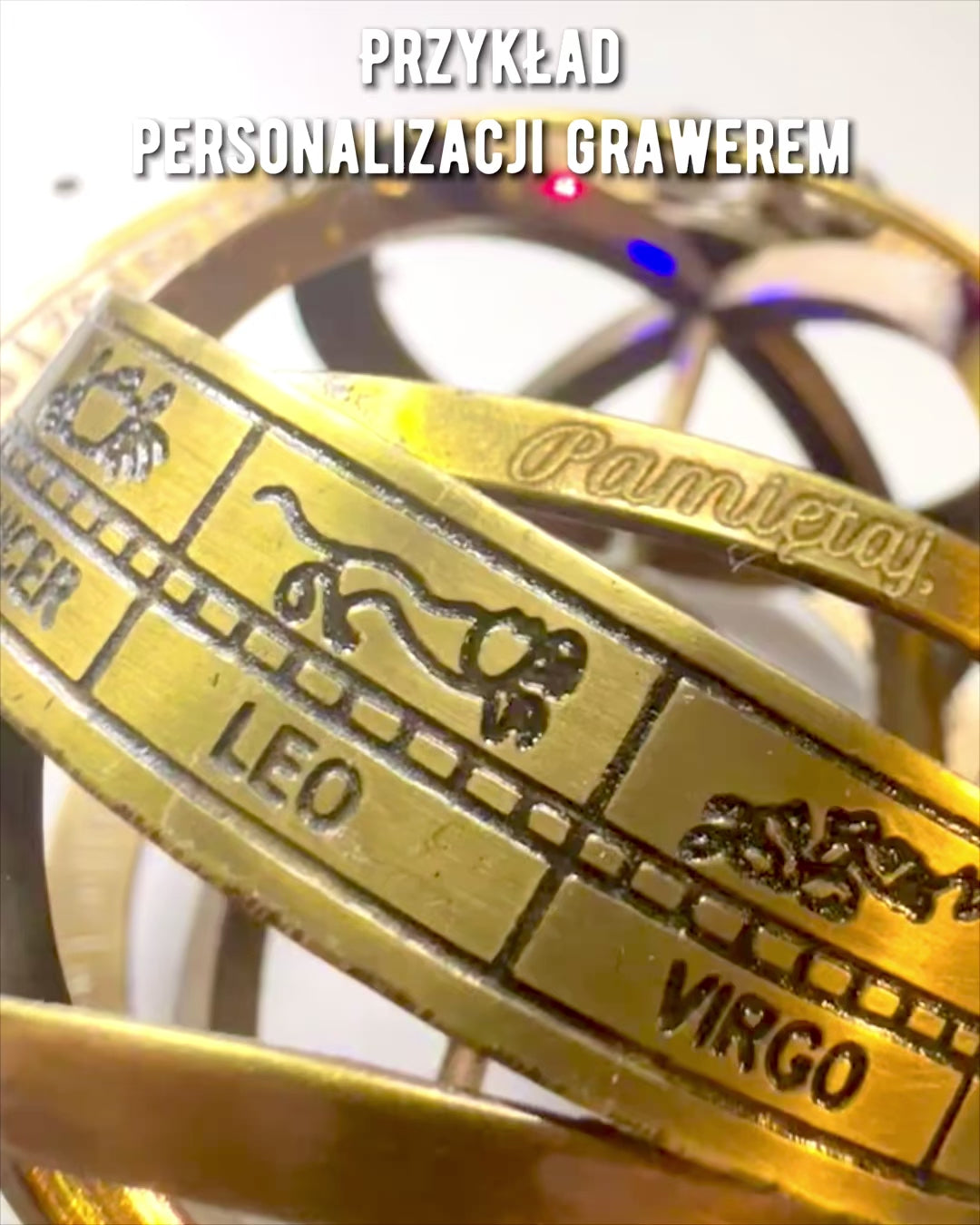 Astronomische Uhr „Kosmische Harmonie“ - Möglichkeit zur Personalisierung mit Gravur