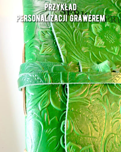 Premium-Ledernotizbuch "Eleganz der Natur" - 200 Seiten, 120g, Notizbuch, Skizzenbuch, 2 Farben zur Auswahl, Personalisierung mit Gravur
