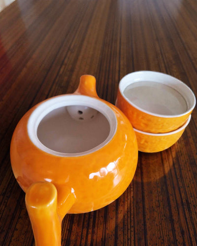 Saftige Orange – Teeset mit 4 Tassen