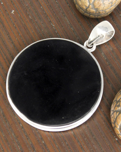 Silberner Anhänger Lebensbaum 30 mm – Abalone Ocean Glow